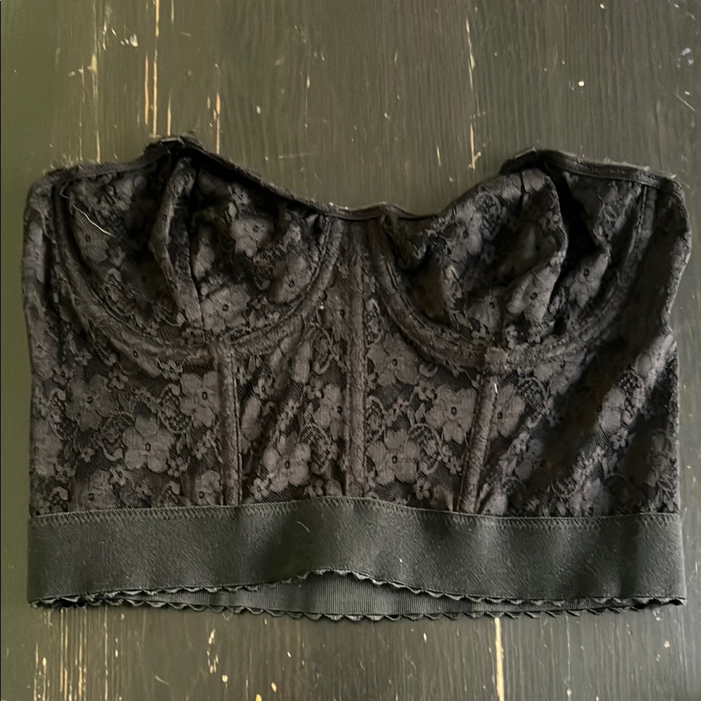 Black Lace Bustier Top corset